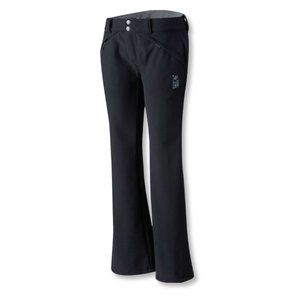 NWT Mountain Hardwear Black Sharp Chuter Softshell Pant Lined Size 12